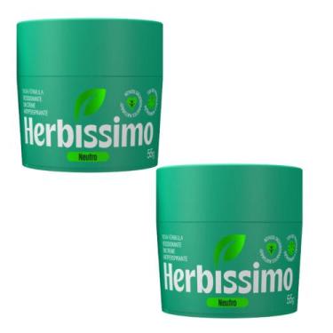 Imagem de Kit 2 Desodorante Cremoso Neutro Herbíssimo 55G - Dana