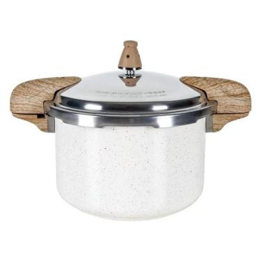 Imagem de Panela de Pressão Indução Brinox Antiaderente Ceramic Life Pressure 5,