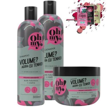 Imagem de Kit Oh My! Volume Agora Eu Tenho! Sh, Cond e Másc 300ml - Oh My Cosmet