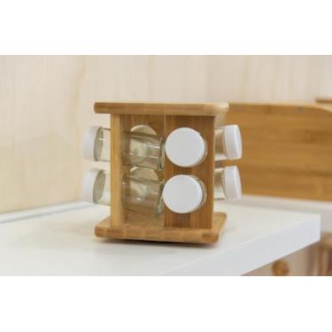 Imagem de Porta temperos bambu 9pcs - YOI