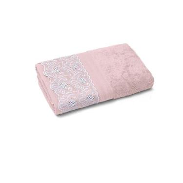Imagem de Toalha de Banho Buettner Renda 81x150 Algodão Egípcio Nadine, Rosa 330
