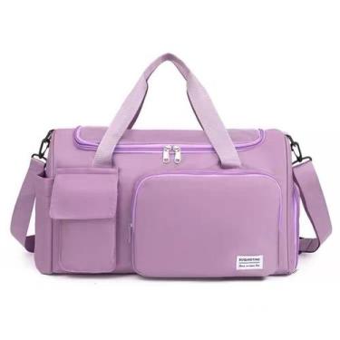 Imagem de Bolsa Mala Academia Viagem Transversal Casual Cor:Lilás - oem, Lilás
