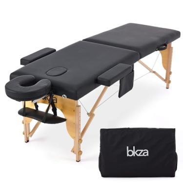 Imagem de Maca Portátil Premium, Divã Cama de Fisioterapia, Estética, Massoterapia, Massagem, Quiropraxia, Depilação, Tatuagem - Altura Ajustável + bolsa de transporte - Preto BKZA - MSG 102
