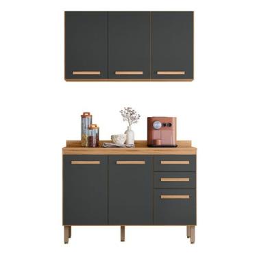Imagem de Conjunto de Cozinha Amore Modulado com 6 Portas 2 Gavetas - LOJA DOCEL