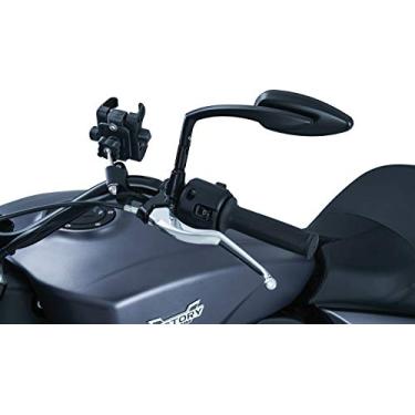 Imagem de Kuryakyn Acessório para guidão de motocicleta 1708: Espelhos laterais retrovisores em gota para motocicletas Harley-Davidson 2004-19, preto acetinado, 1 par