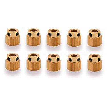 Imagem de Peças de impressora 3D 10 peças de roda extrusora de latão 26/40 engrenagem de acionamento para CR-10.CR-10S, S4, S5, Ender 3, Ender 3 Pro, MK7 MK8 extrusora (40 dentes)
