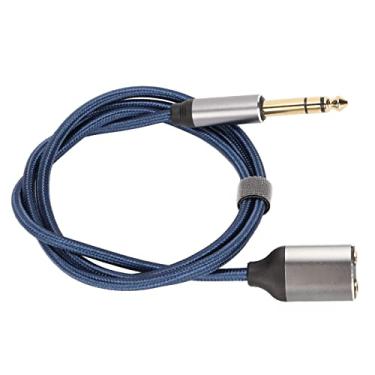 Imagem de Cabo adaptador, melhora a transmissão de sinal resistente de 6,35 mm a 2 x 3,5 mm cabo de anti-interferência resistente à corrosão para soquetes de 6,35 mm para equipamentos de