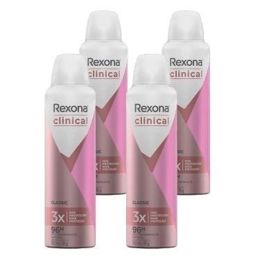 Imagem de Kit Com 4 Desodorante Aerosol Rexona Clinical Classic 90G