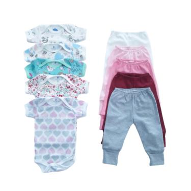 Imagem de  kit roupas bebe body com mijao menina atacado 10 unidades
