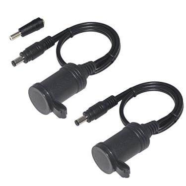 Imagem de [Pacote com 2] Adaptador de tomada de isqueiro para DC 5,5 mm x 2,1 mm – Tomada fêmea de 12 V CC para cabo carregador macho de 5,5 mm x 2,1 mm para gerador de reserva de bateria portátil UPS
