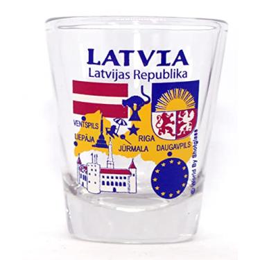 Imagem de Latvia Vidro de shot da série EU Marcos e ícones
