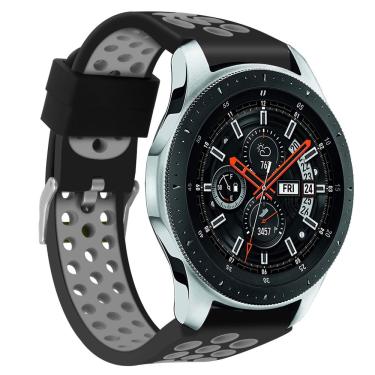 Imagem de Pulseira Esportiva para Samsung Galaxy Watch 46mm - Gear S3 Frontier - Gear S3 Classic - Gear 2 - Preto / Cinza