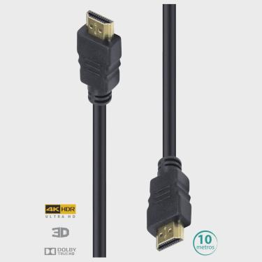 Imagem de Cabo hdmi 2.0 4K ultra HD 3D Conexao ethernet 10 Metros - H20-10