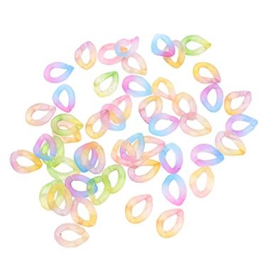 Imagem de Elo de corrente, elo de corrente multifuncional colorido em resina decoração destacável de joias faça você mesmo para colares para bolsas para correntes de cintura