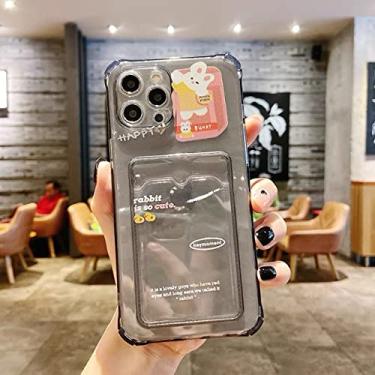 Imagem de Capa de telefone bonita à prova de choque para iphone 11 12 13 pro xs max x xr mini 7 8 6 plus suporte de cartão de capa de carteira macia, d, para iphone 12pro max