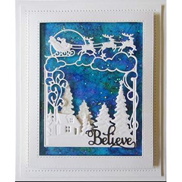 Imagem de Matrizes de corte de feliz natal, faça você mesmo scrapbooking artista de corte de metal estêncil para DIY scrapbooking/álbum de fotos gravação decorativa faça você mesmo cartões de papel