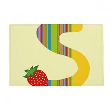 Imagem de DIYthinker S Alphabet Tapete de porta de banheiro com estampa bonita de morango