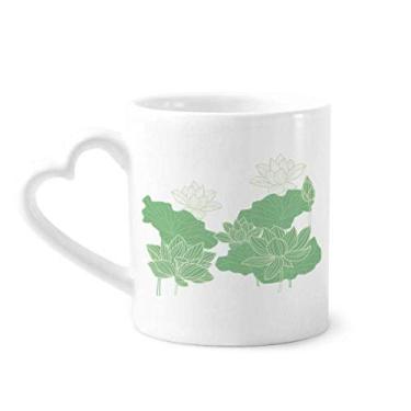 Imagem de Caneca de flor de flor com linha de flor de lótus copo de coração de vidro