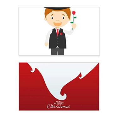 Imagem de Black Suit Argentina Cartoon Holiday Holiday Merry Christmas Parabéns Card Christmas Letter Message
