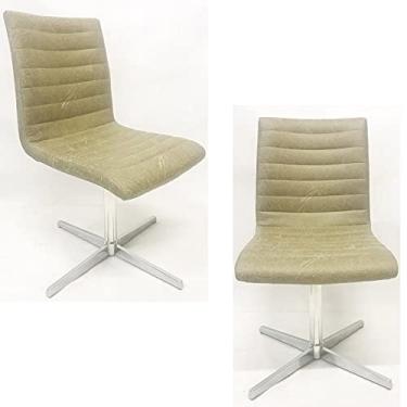 Imagem de Kit 2 Cadeiras Decorativa Jaque Gomada Tecido Nobuk Bege - Poltronas do Sul