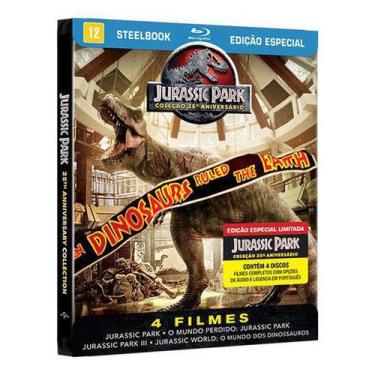 Imagem de Steelbook Blu-Ray Coleção Jurassic Park 1-4 - Sony