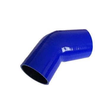 Imagem de JOIUYOLJ Acoplador de mangueira de cotovelo de redução de 45 graus ID 1,57 a 5.1 cm (40 mm a 50 mm) para tubo de admissão de ar direto universal Turbo Intercooler reforçado 4 camadas 5,4 mm