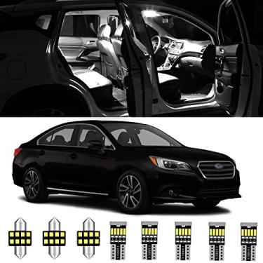 Imagem de AWALITED Kit de 6 peças de luzes LED interiores brancas para Honda Element 2003 2004 2005 2006 2007 2008 2009 2010 2011 Honda Element Lâmpadas de substituição de carga com mapa de LED super brilhante