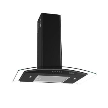 Imagem de Coifa De Parede Clean Vidro Curvo Black 75cm Preto 220v