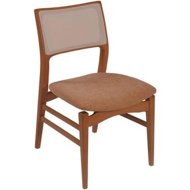 Imagem de Cadeira Vegas Madeira Maciça Tela Sling Amêndoa