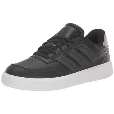 Imagem de adidas Tênis feminino Courtblock, Preto/carbono/prata metálico, 10