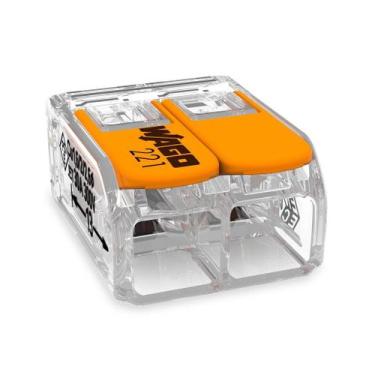 Imagem de Conector Emenda Compacto Fios e Cabos 2 Vias 221 Wago