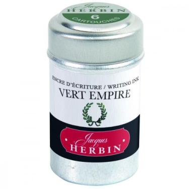Imagem de Tinta em Cartucho p/ Caneta Tinteiro Herbin Vert Empire