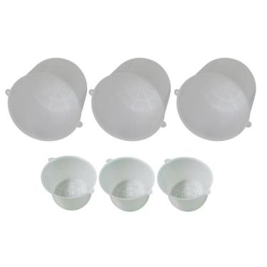 Imagem de Kit Forma polietileno para queijo de 500g e 1kg 6 unidade - Er - Injes