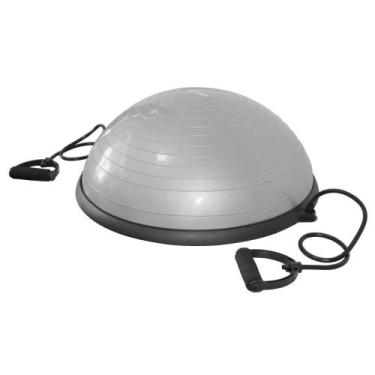Imagem de Meia Bola Bosu com Bomba e Alcas Cinza Odin Fit