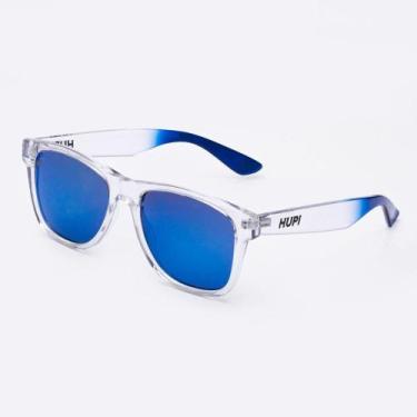 Imagem de Óculos de Sol HUPI Brile Cristal/Azul Lente Azul, Cristal, Azul