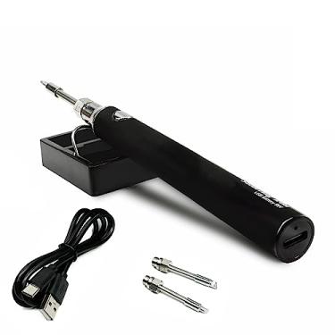 Imagem de SEQURE - Ferro de Solda USB Portátil Sem Fio - Kit de Solda Recarregável 1000 mAh - Preto - Lápis - Para Eletrônicos, Reparo de Eletrodomésticos e Faça Você Mesmo