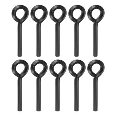 Imagem de HARFINGTON 10 chaves sextavadas para cães SAE 7/81.3 cm chave inglesa de metal para porta de cachorro com anel de vedação completo para dispositivos de saída de emergência com barra de pressão, preta