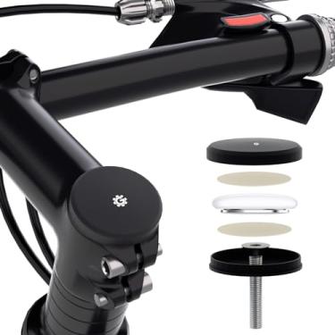 Imagem de GRQUSTO Suporte de Airtag de bicicleta oculto - Suporte antifurto para rastreador GPS de bicicleta, acessórios de montagem de tampa de haste de bicicleta à prova d'água com tampa de fone de ouvido