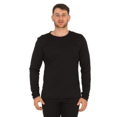 Imagem de Blusa Térmica Masculina Peluciada Segunda Pele Flanelada de Inverno P-