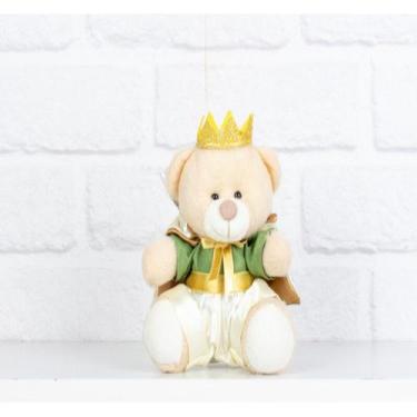 Imagem de TEDDE PRINCIPE URSO DE PELUCIA 12 cm - CKD CONFECCOES, Verde