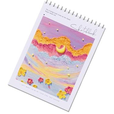 Imagem de oshhni Caderno de esboços de 45 folhas, esboços portáteis, arte de rabiscos, aprendizagem, papel de esboço, caderno para pintores, esboços de, Style D