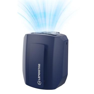 Imagem de LEMOISTAR Mini ventilador portátil com clipe de cintura, ventilador de colar de 5000 mAh operado por bateria sem usar as mãos, tempo de funcionamento máximo de 20h, ventilador de resfriamento pessoal
