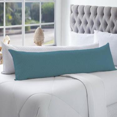 Imagem de Fronha Travesseiro de Corpo Matelado - DECORELLA, Azul Claro