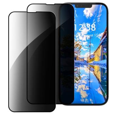 Imagem de GANGANPRO Pacote com 2 protetores de tela de privacidade compatíveis com Realme P3x 5G/14x/V60 pro/C75, HD preto 9H dureza, cobertura antiespião, vidro temperado privado, suporte para desbloqueio de