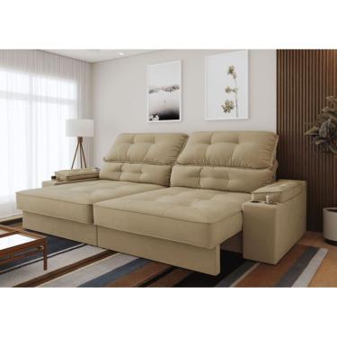 Imagem de Sofá Santiago 2,00m (L) com Carregador USB e Porta Copos Retrátil e Reclinável