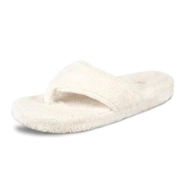 Imagem de Acorn Pantufas femininas de spa com conforto de contorno de nuvem - suporte de arco e forro felpudo felpudo, perfeito para praia, acampamento, piscina ou banheiro, Natural, 6.5-7.5