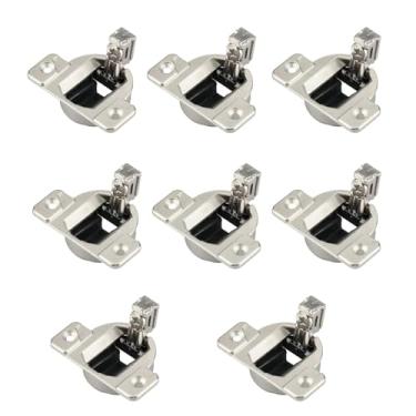Imagem de Ioensy 8x Dobradiças para portas de armários, peças de reposição para ferragens de móveis, dobradiça premium para armários, aço inoxidável 304 para