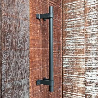 Imagem de Puxador Duplo de Aço Dixon 300mm Preto Fosco Colonial Industrial Rancho Sítio Maxima Metais