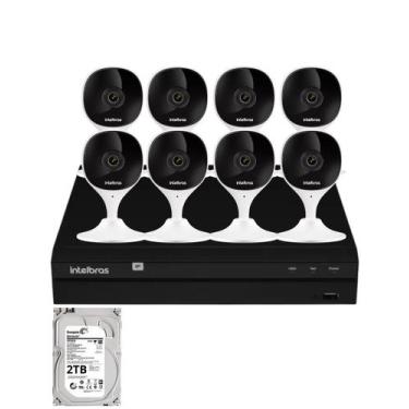 Imagem de Kit 8 Câmeras Intelbras Imx-c Full Hd Nvd 1408 Intelbras Com Hd 2Tb