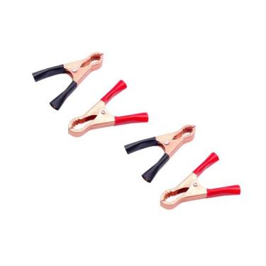 Imagem de Kit 4 Peças Garra 30a Clip Bateria Jacare PVC 2 Pares - BOMVINK